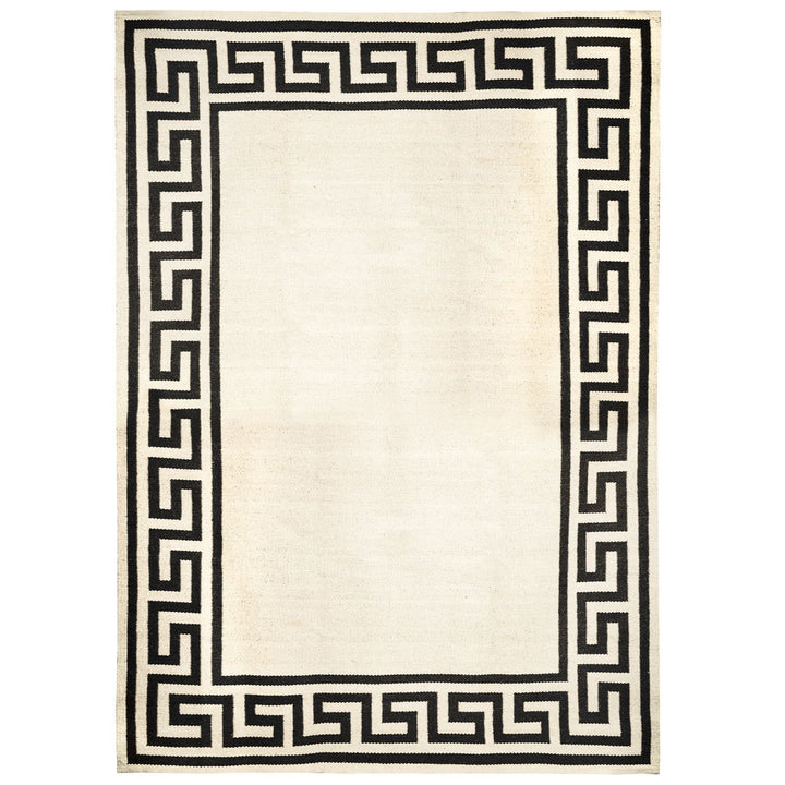 Jonathan Adler wendbarer Teppich Greek Key | Schwarz