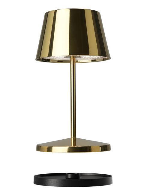 Villeroy & Boch LED Tischlampe Seoul 2.0 in glänzendem Gold, moderne Glamour-Deko