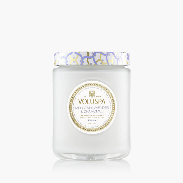 Voluspa Duftkerze Mountain Lavender & Chamomile | Large Jar