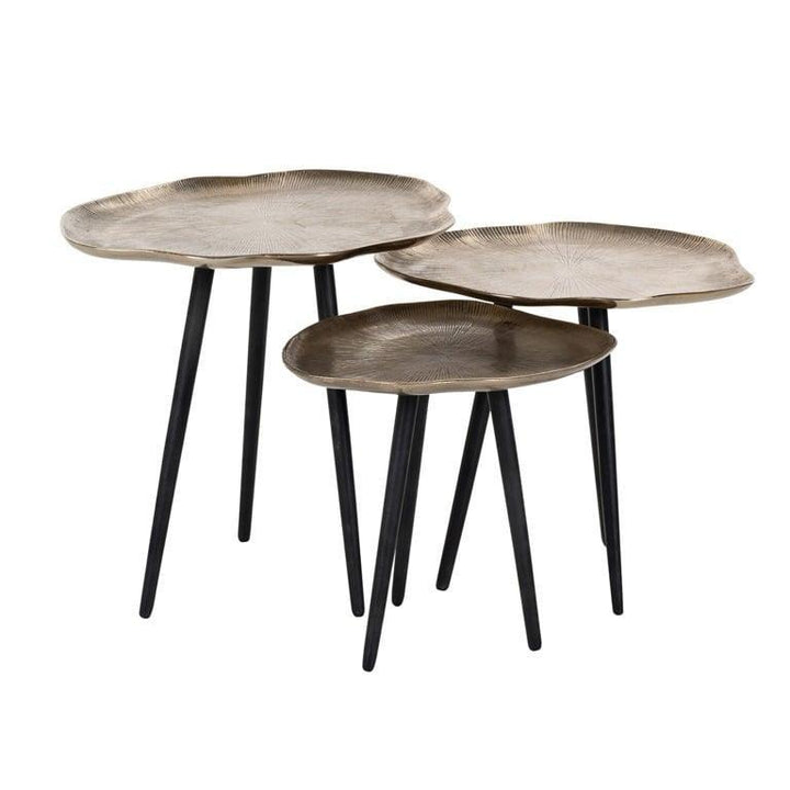 Richmond Interiors 3er Set Couchtisch Volenta | Champagne gold