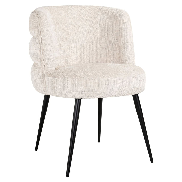 Richmond Interiors Chenille-Esszimmerstuhl Stella | Beige