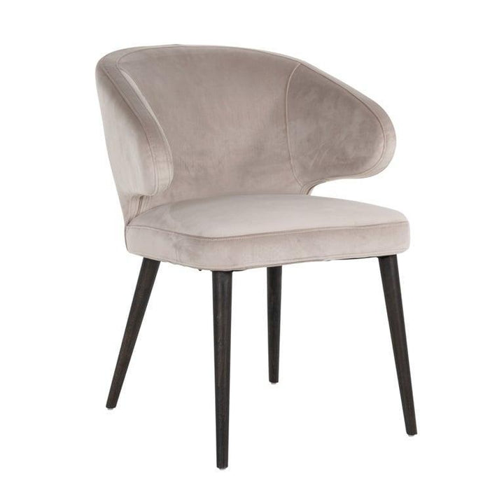 Richmond Interiors Samt-Armlehnstuhl Indigo | Khaki