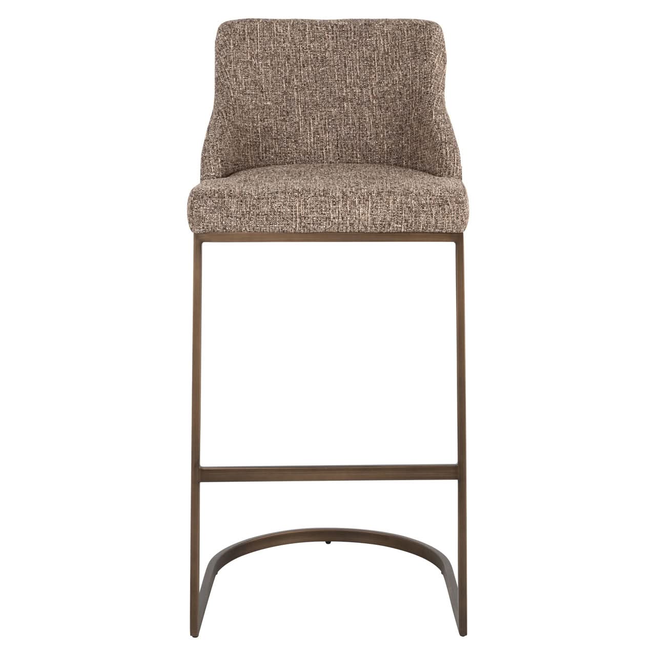 Richmond Interiors 2er Set Tweed-Barhocker Bolton | Braun-Beige
