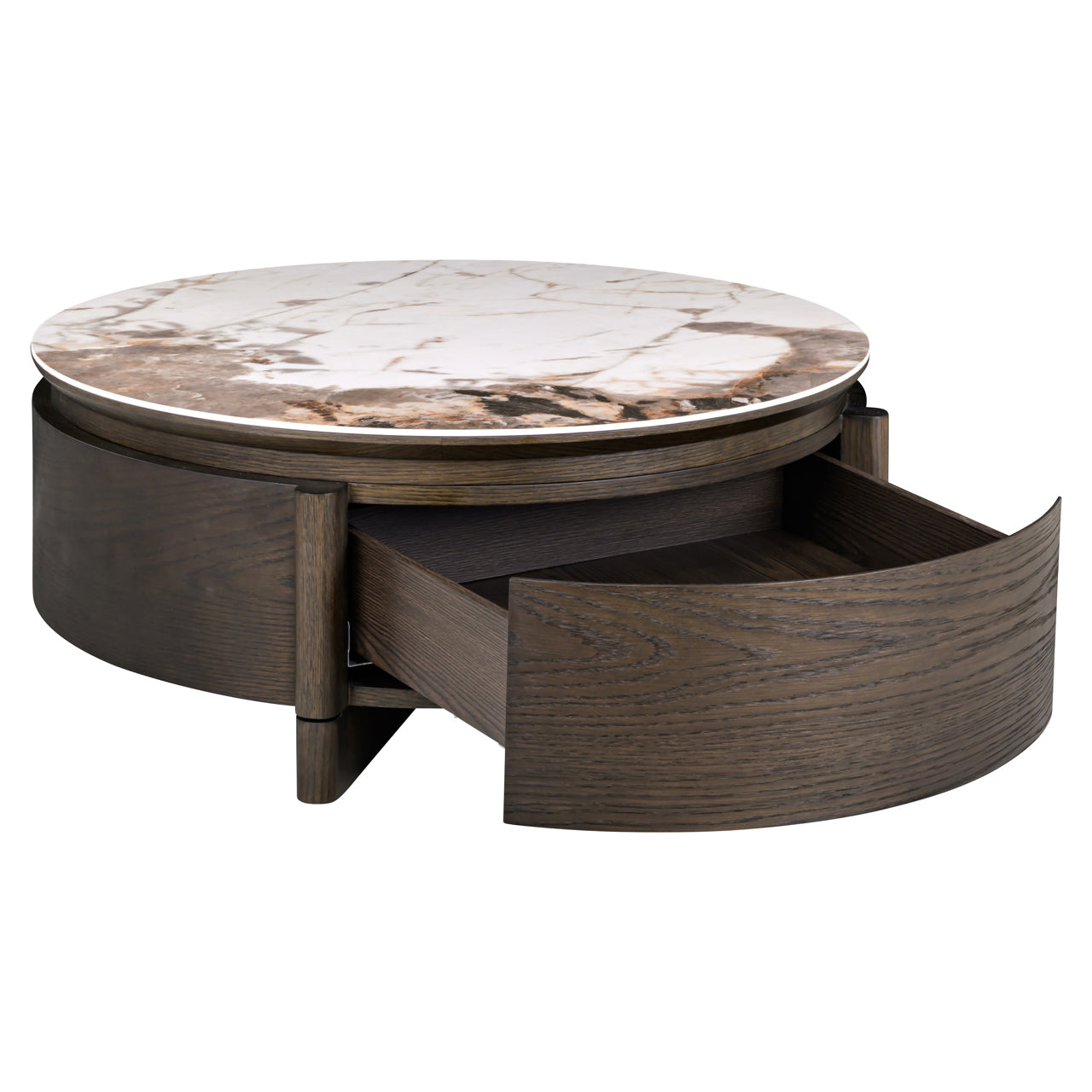 Richmond Interiors runder Couchtisch Langford mit Schublade