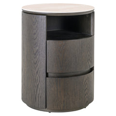 Richmond Interiors Bedside Table Nando With 2 Drawers | Brown