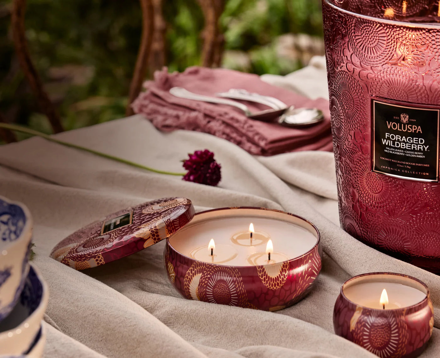 Voluspa Duftkerze Foraged Wildberry | Minidose mit Deckel