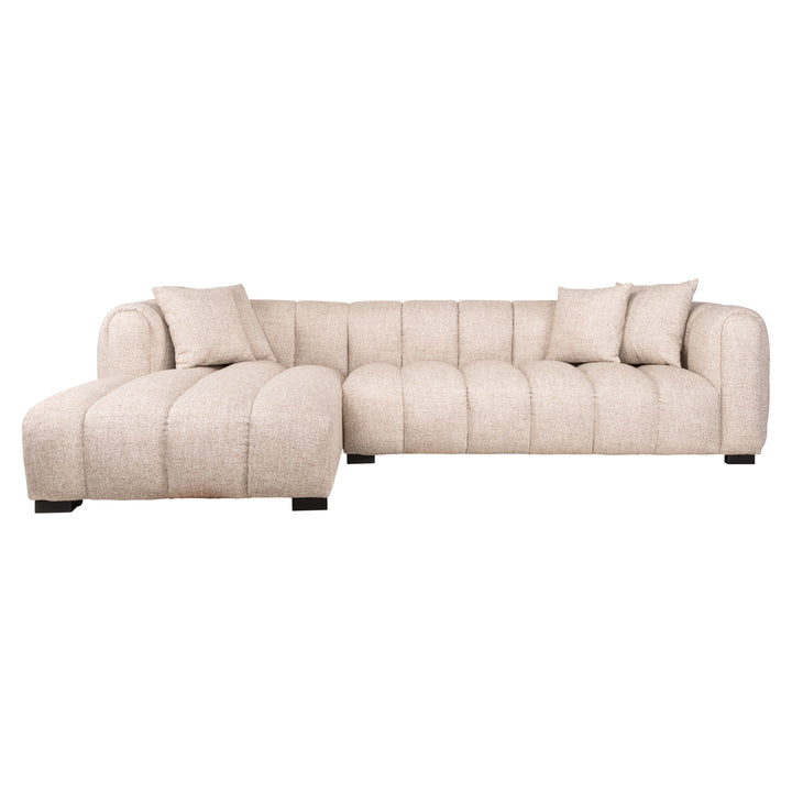 Richmond Interiors Tweed-Ecksofa Novaro mit Lounge links | Creme