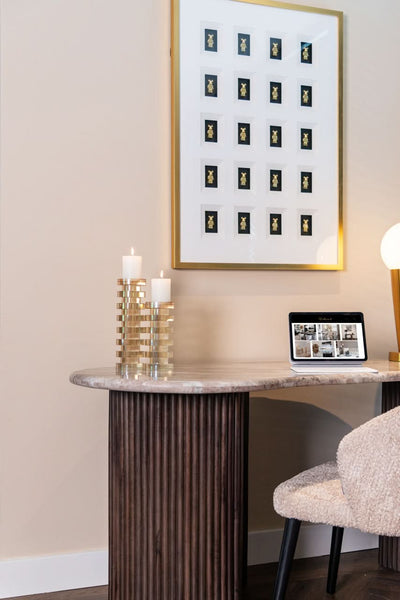 Richmond Interiors Marmor-Schreibtisch Rashford