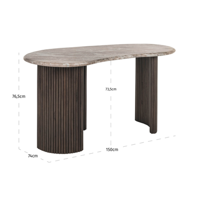 Richmond Interiors Marmor-Schreibtisch Rashford