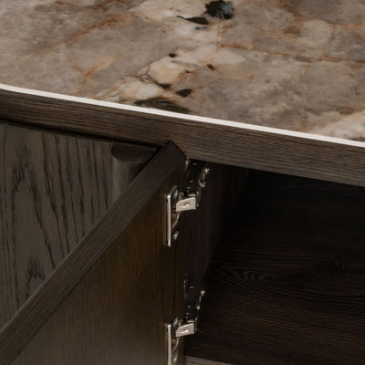 Richmond Interiors ovales TV-Lowboard Langford | Braun