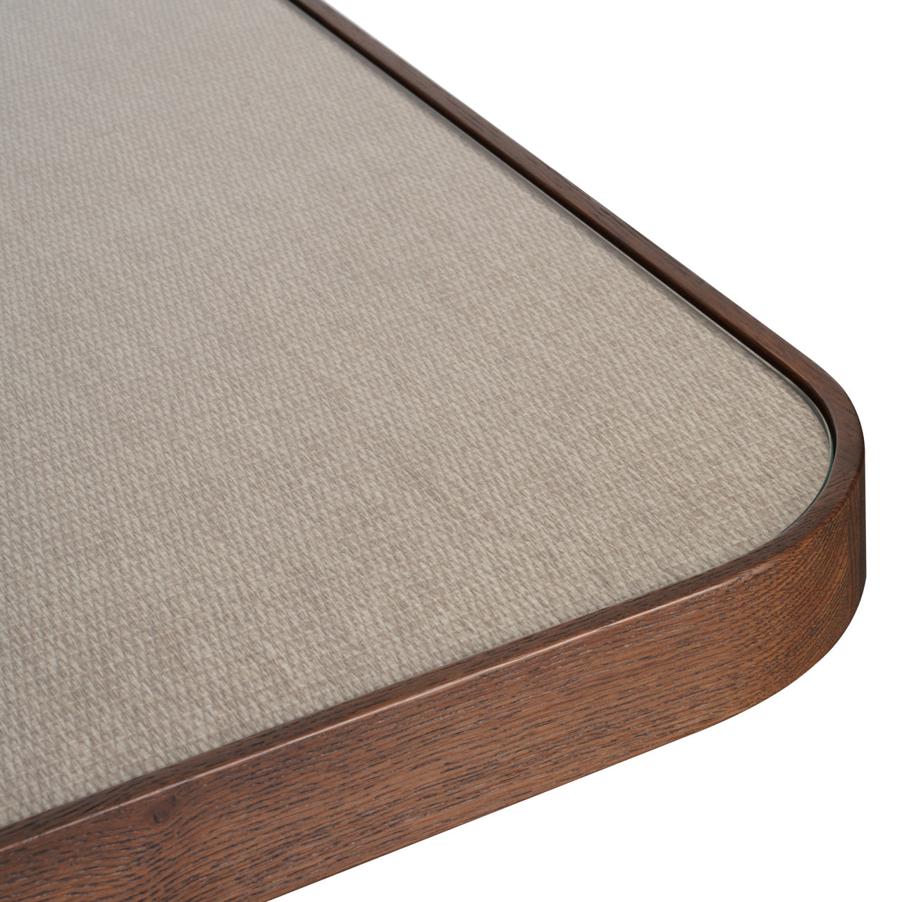 Richmond Interiors Esstisch Willox mit Leinen und Glastop | 235 cm