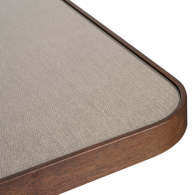 Richmond Interiors Esstisch Willox mit Leinen und Glastop | 235 cm