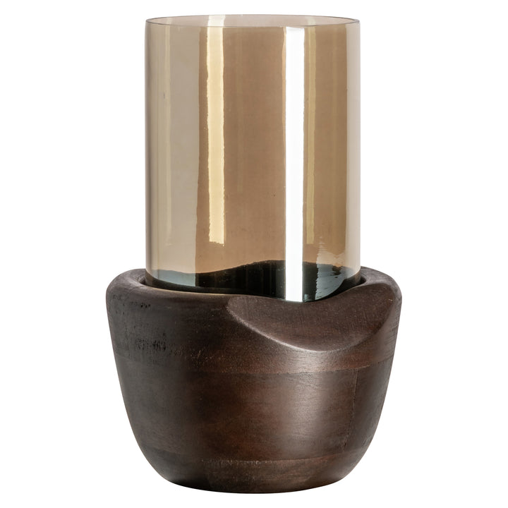Richmond Interiors Windlicht Jade Walnuss | H 21 cm