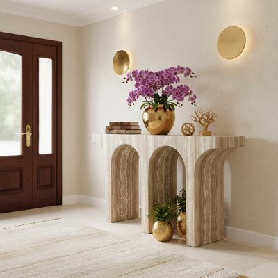 Richmond Interiors Marmor Konsolentisch Dulce | Grau