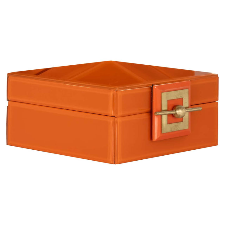 Richmond Interiors jewelry box storage container Bodine orange | | small