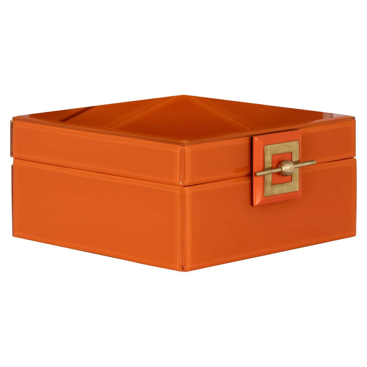 Richmond Interiors jewelry box storage container Bodine orange | large