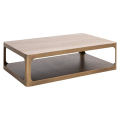 Richmond Interiors Table Basse 2-en-1 Claridge Brushed Gold | 130x80 cm