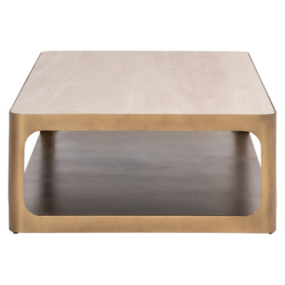 Richmond Interiors Couchtisch Claridge Brushed Gold | 130x80 cm