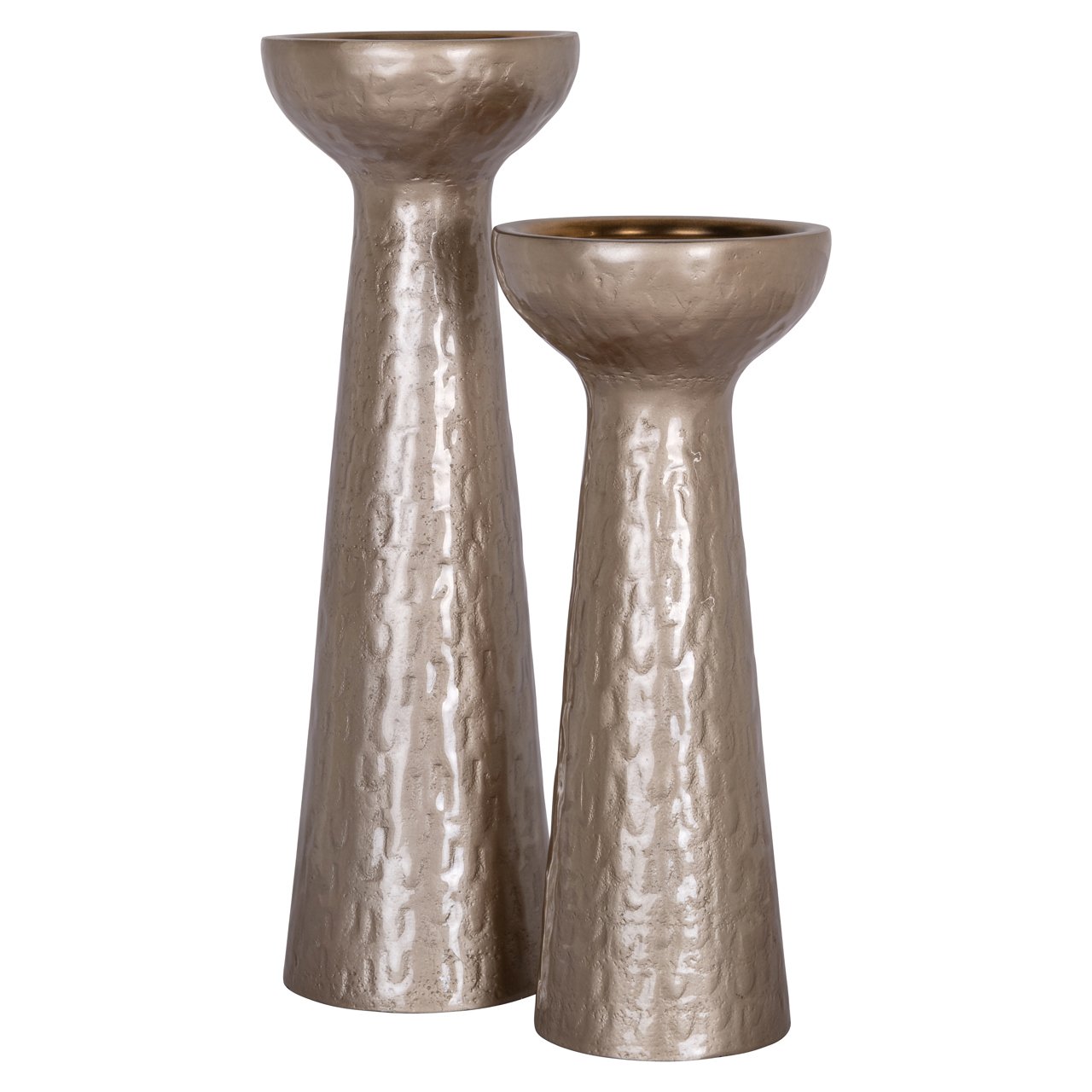 Richmond Interiors Kerzenständer Juana beige | H 39 cm