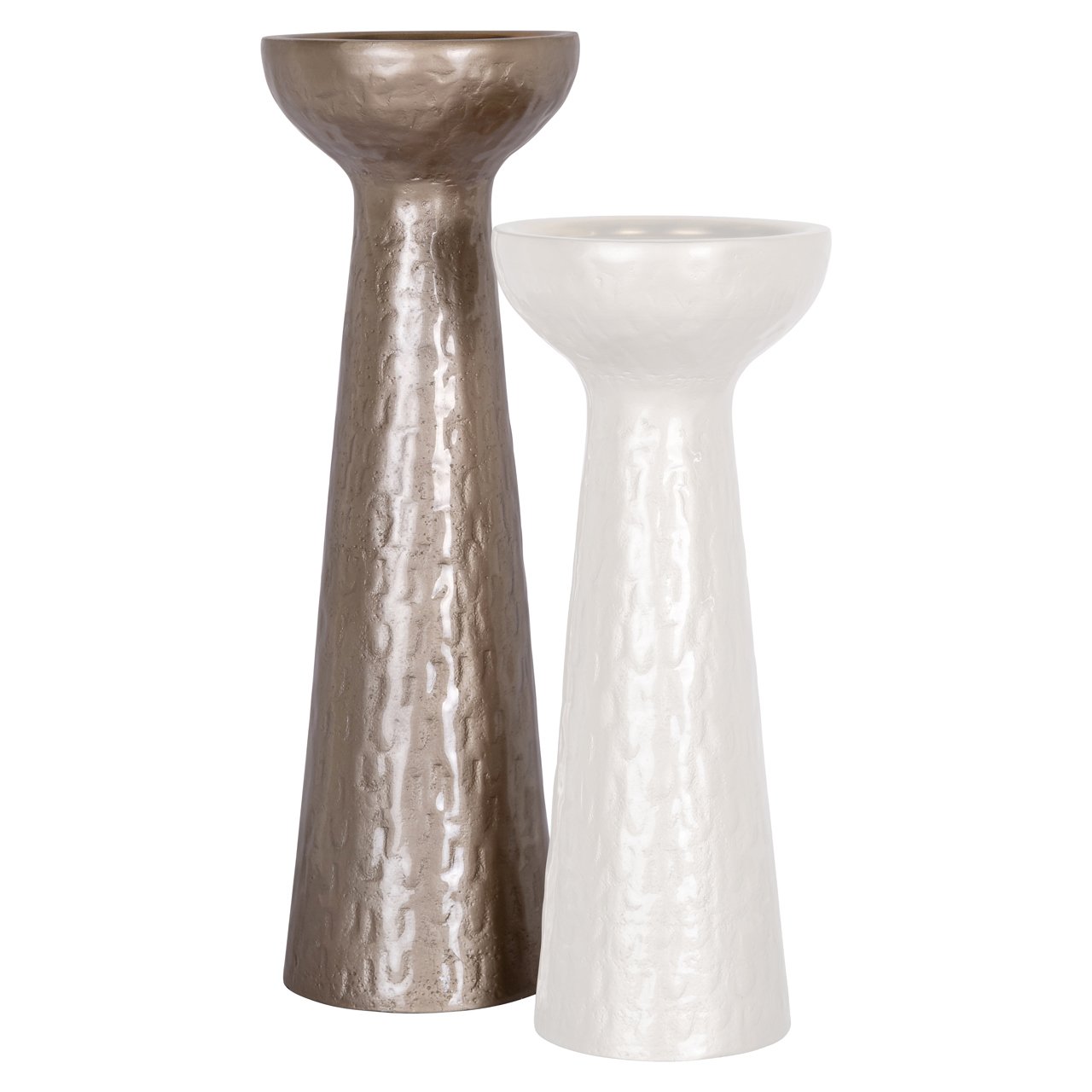 Richmond Interiors Kerzenständer Juana beige | H 48 cm