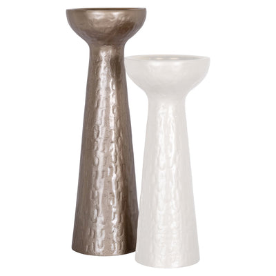 Richmond Interiors Kerzenständer Juana beige | H 48 cm