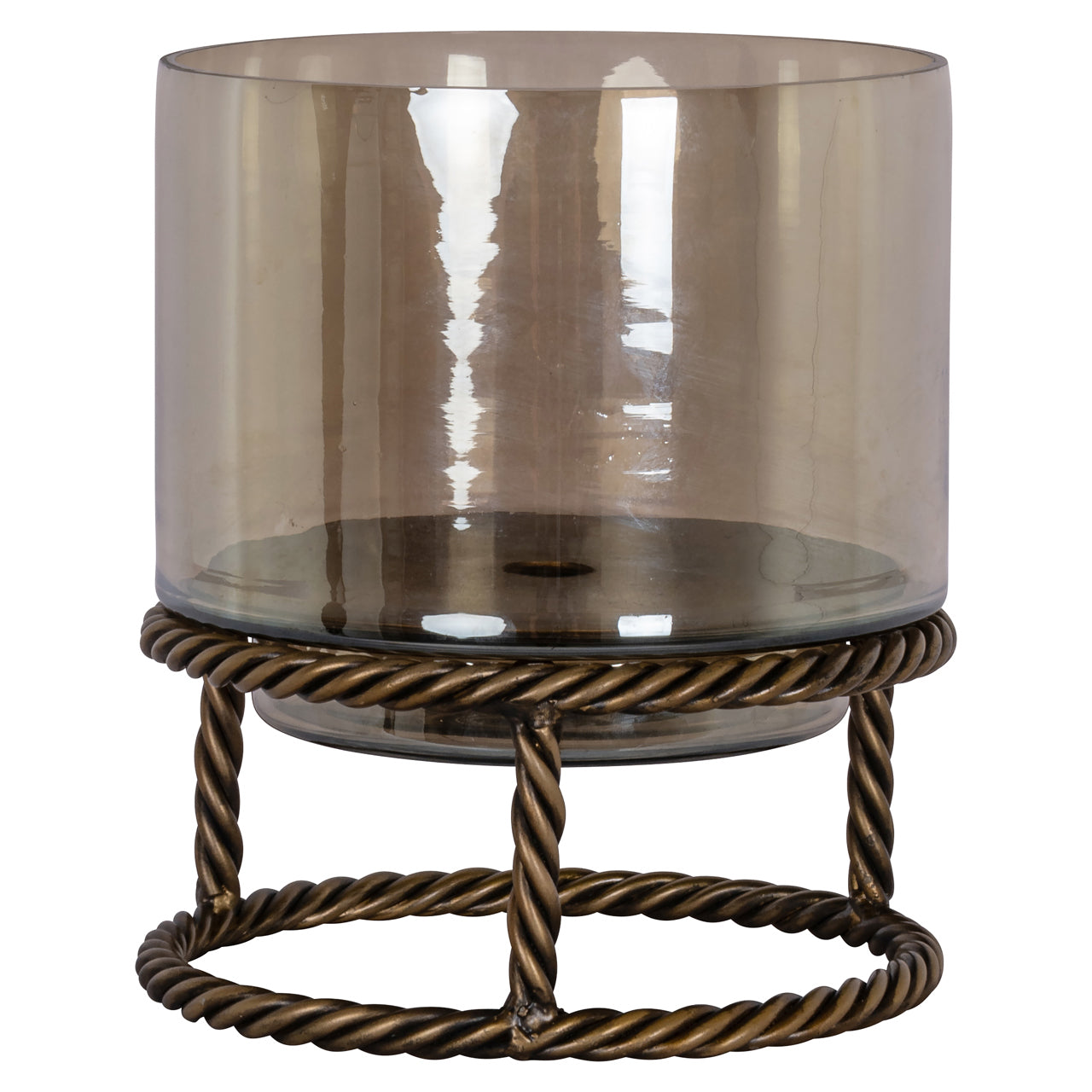 Richmond Interiors Windlicht Ropia gold | H 25 cm