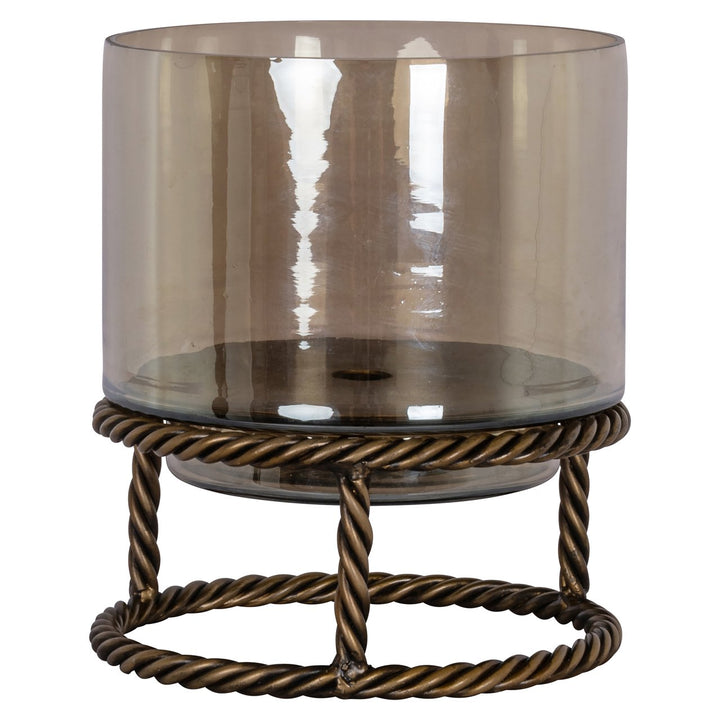 Richmond Interiors Windlicht Ropia gold | H 25 cm