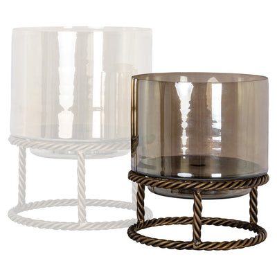 Richmond Interiors Windlicht Ropia gold | H 25 cm