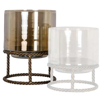 Richmond Interiors Windlicht Ropia gold | H 32 cm