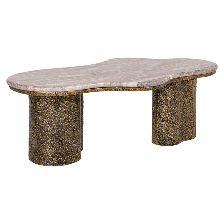 Richmond Interiors organischer Couchtisch Abandos | Brass Antique