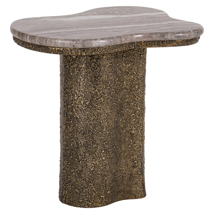 Richmond Interiors organischer Beistelltisch Abandos | Brass Antique
