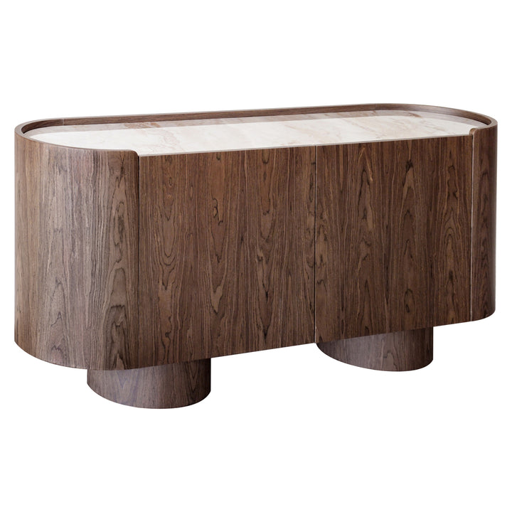 Richmond Interiors ovales Sideboard Callahan Braun | 2-türig