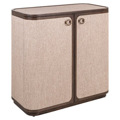 Richmond Interiors Sideboard kleiner Schrank Willox mit Leinen | 2-türig