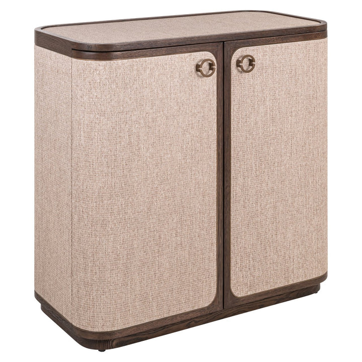 Richmond Interiors Sideboard kleiner Schrank Willox mit Leinen | 2-türig