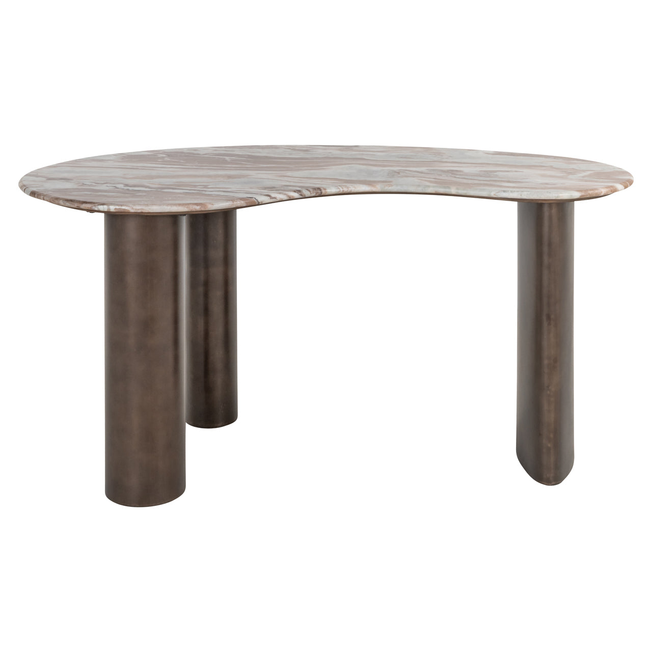 Richmond Interiors organischer Marmor-Schreibtisch Brando | Blush beige