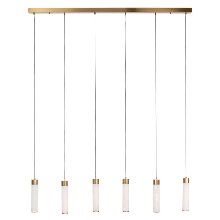 Richmond Interiors 6-flammige Pendelleuchte Hängelampe Elaris aus Alabaster
