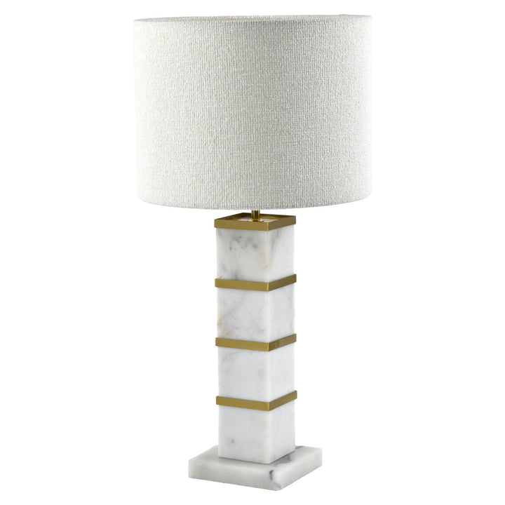Richmond Interiors Marmor-Tischlampe Celinae inkl. Lampenschirm