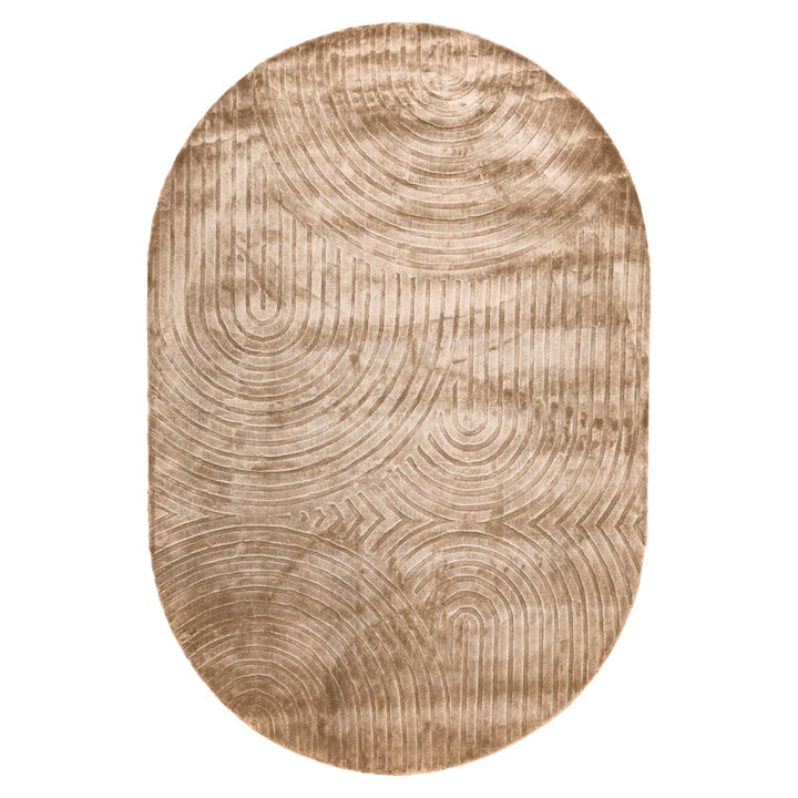 Richmond Interiors ovaler Teppich Bayon Beige | 200x300 cm