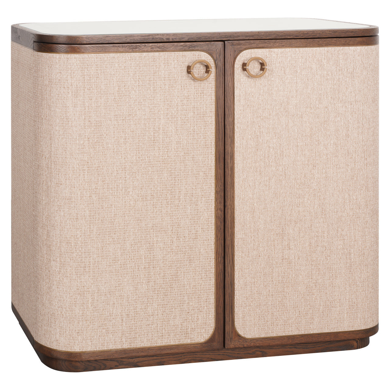 Richmond Interiors Sideboard kleiner Schrank Willox mit Leinen | 2-türig