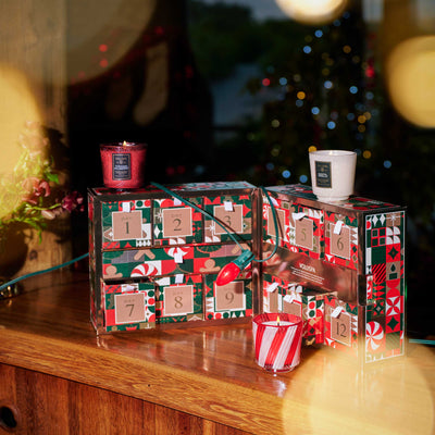 Voluspa Geschenkset Luxuriöser Adventskalender mit 12 Duftkerzen & Dochtschere | Neues Design