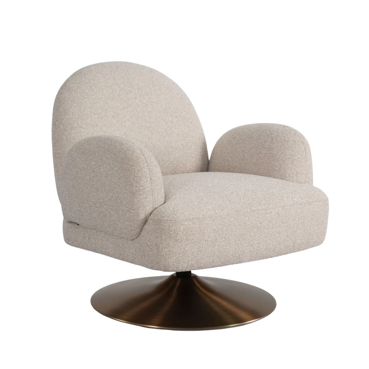 Richmond Interiors drehbarer Lounge Sessel Kagney | Biscotti
