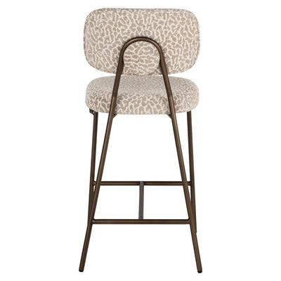 Richmond Interiors 2er Set Barhocker Counterstuhl Xenia | Beige Leopard
