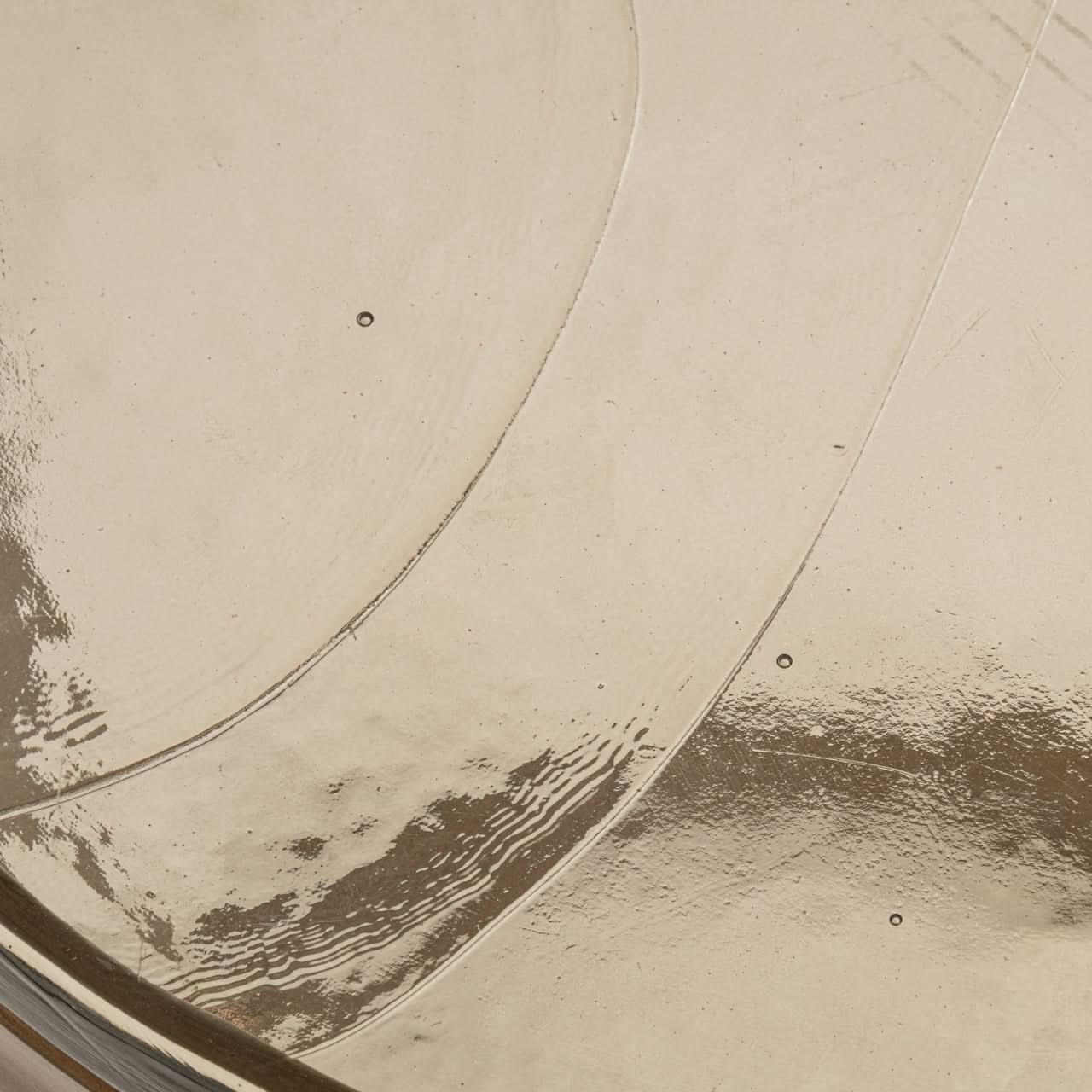 Richmond Interiors 2er Set Beistelltisch Cleo aus Glas | Gebürstetes Gold