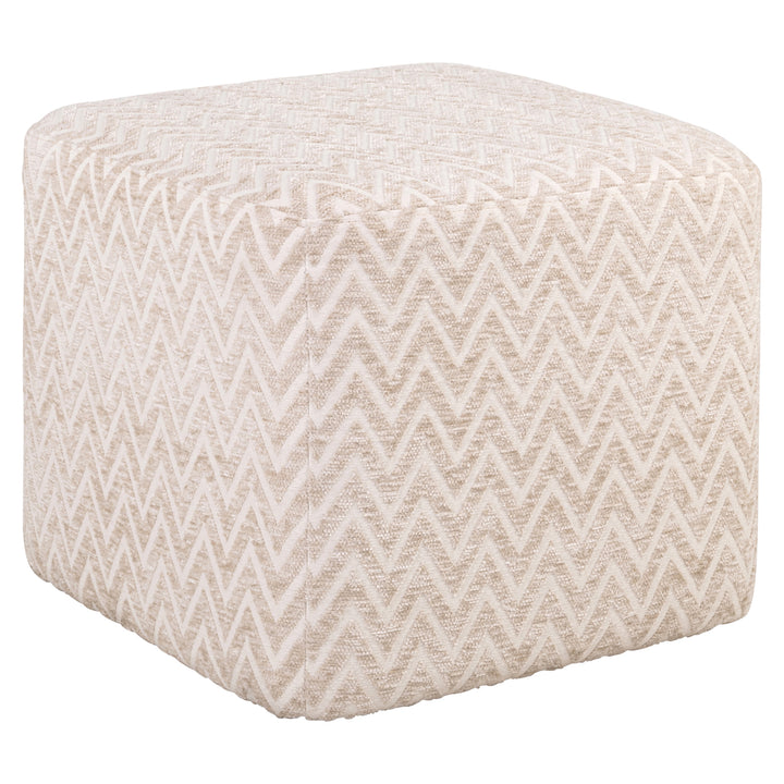 Richmond Interiors Pouf Ciela à Motif Zigzag | Beige