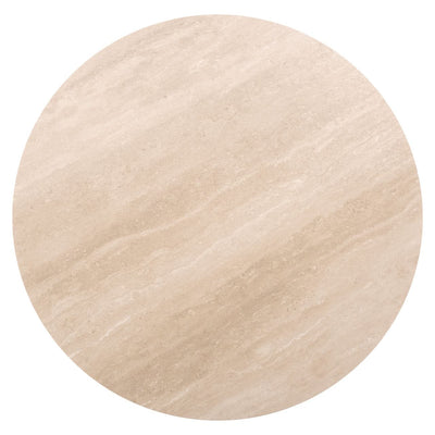 Richmond Interiors Runder Travertin Bistrotisch Ritz Braun | Ø 75 cm