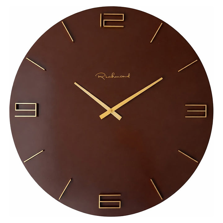 Richmond Interiors Wanduhr Byram | Kastanienbraun