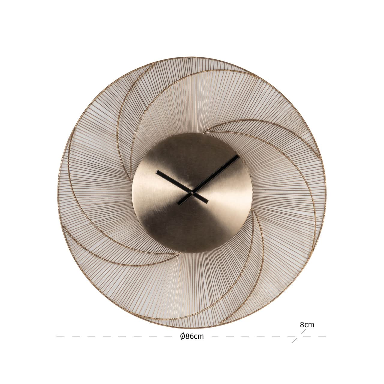 Richmond Interiors runde Wanduhr Denver | Gold