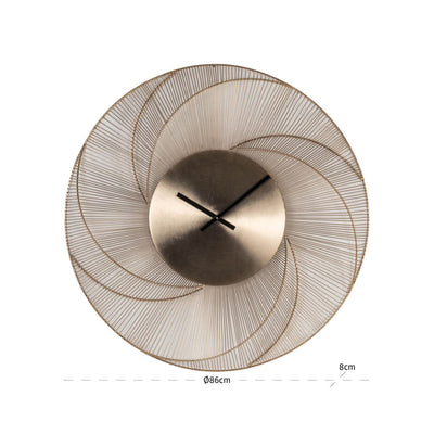 Richmond Interiors runde Wanduhr Denver | Gold