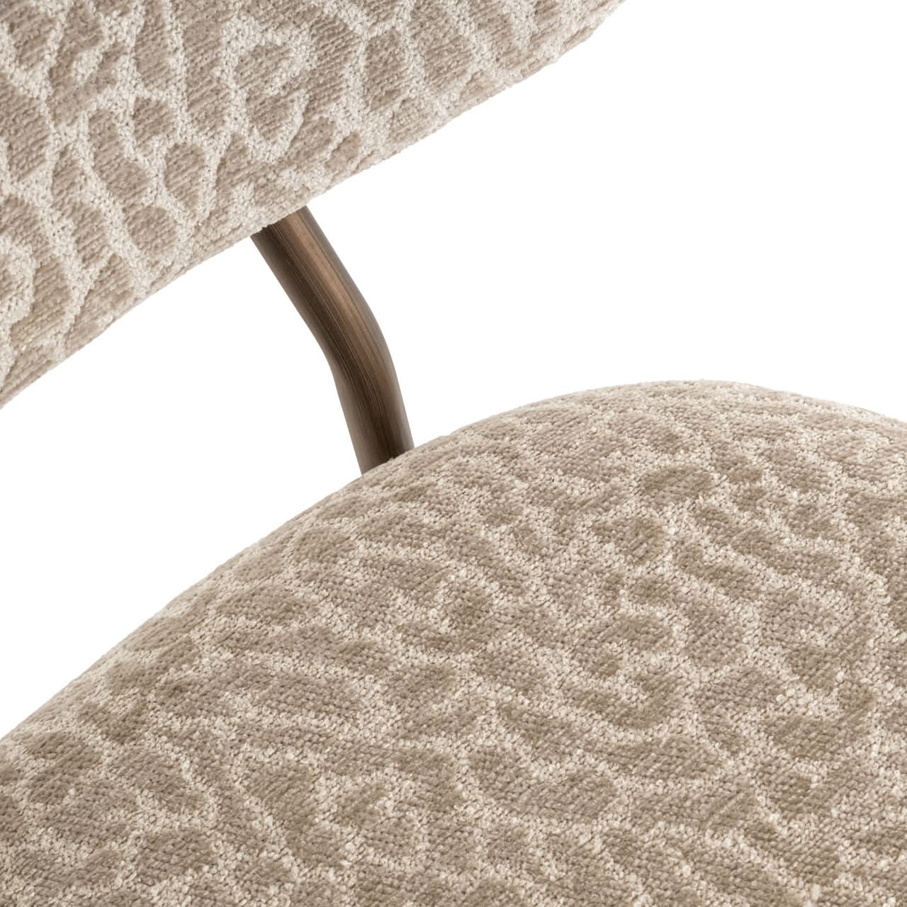 Richmond Interiors 2er Set Barhocker Counterstuhl Xenia | Beige Leopard