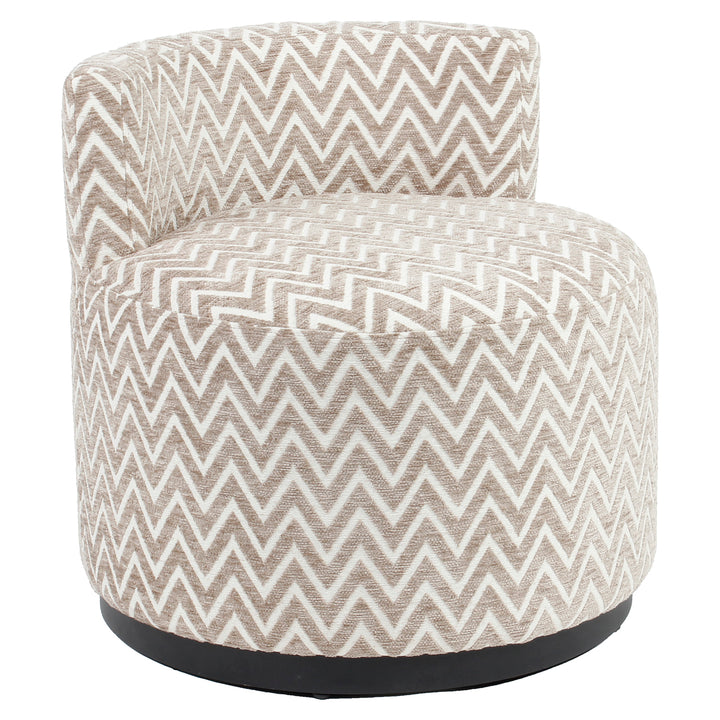 Richmond Interiors Sessel Franny mit Zick-Zack Muster | Sand